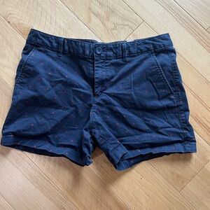 Eddie Bauer Navy Blue women's Shorts with Red Dots